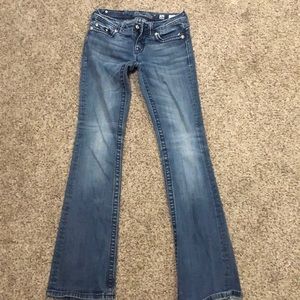 Miss me Jeans white stitching.